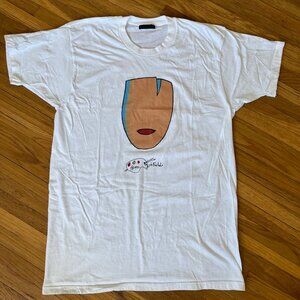ALAN BILZERIAN Alan and Bé White Print Tshirt Vintage 1992 Signed! Autograph!